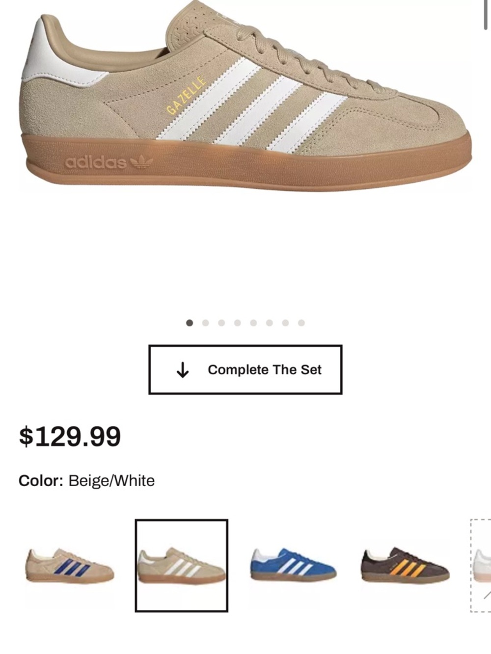 adidas gazelle Beige & White sneakers